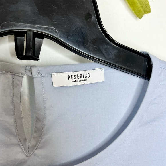 Peserico Stretch Cotton Flutter Sleeve Top - Picture 5 of 7